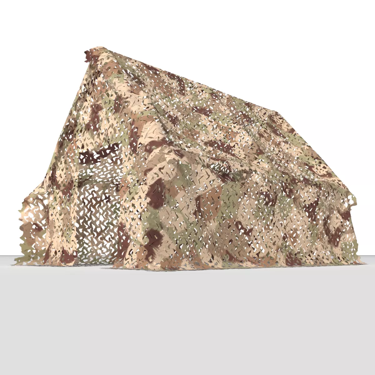 Camouflage netting Low-poly 3D model_0