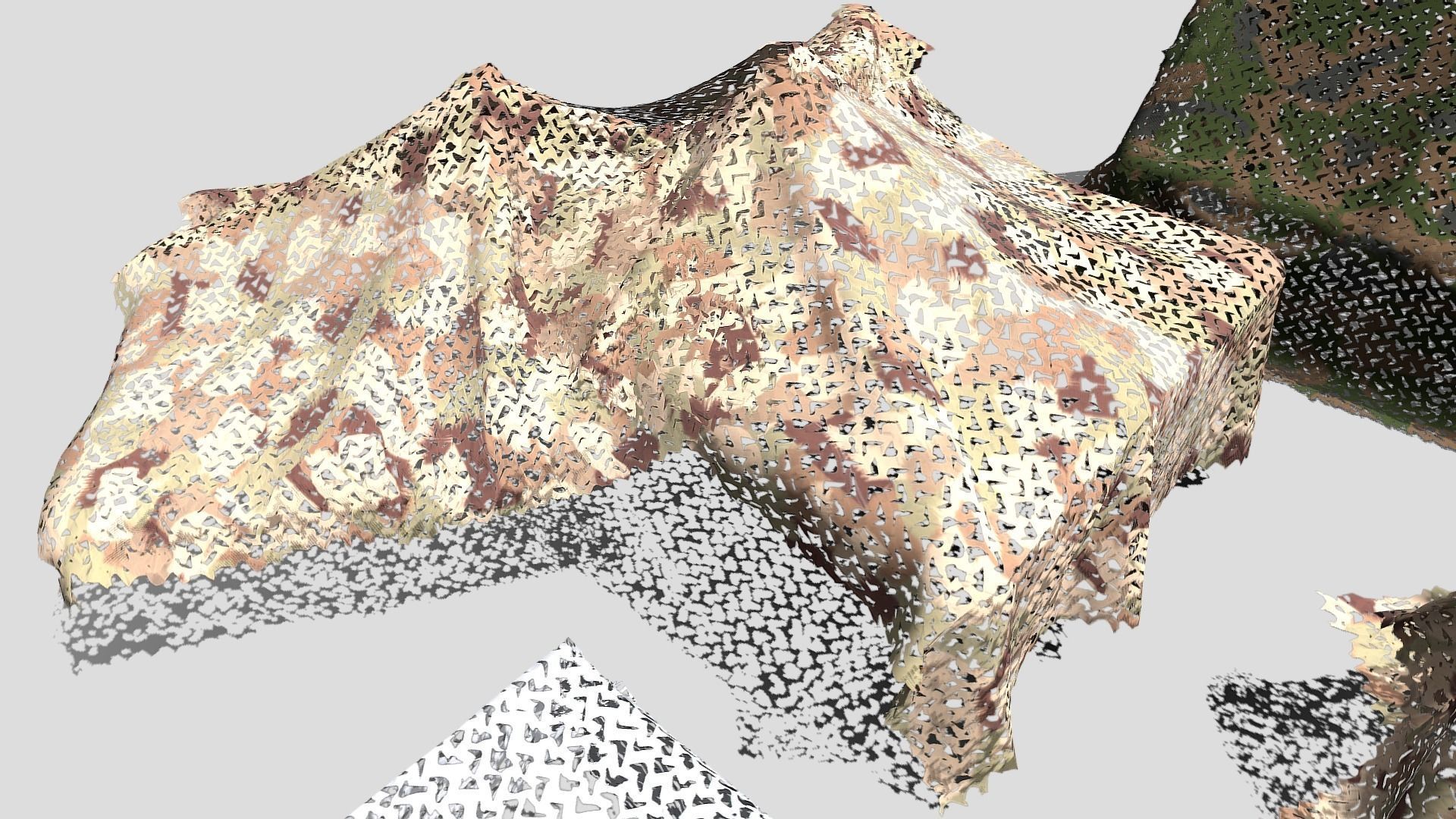 Camouflage netting Low-poly 3D model_12