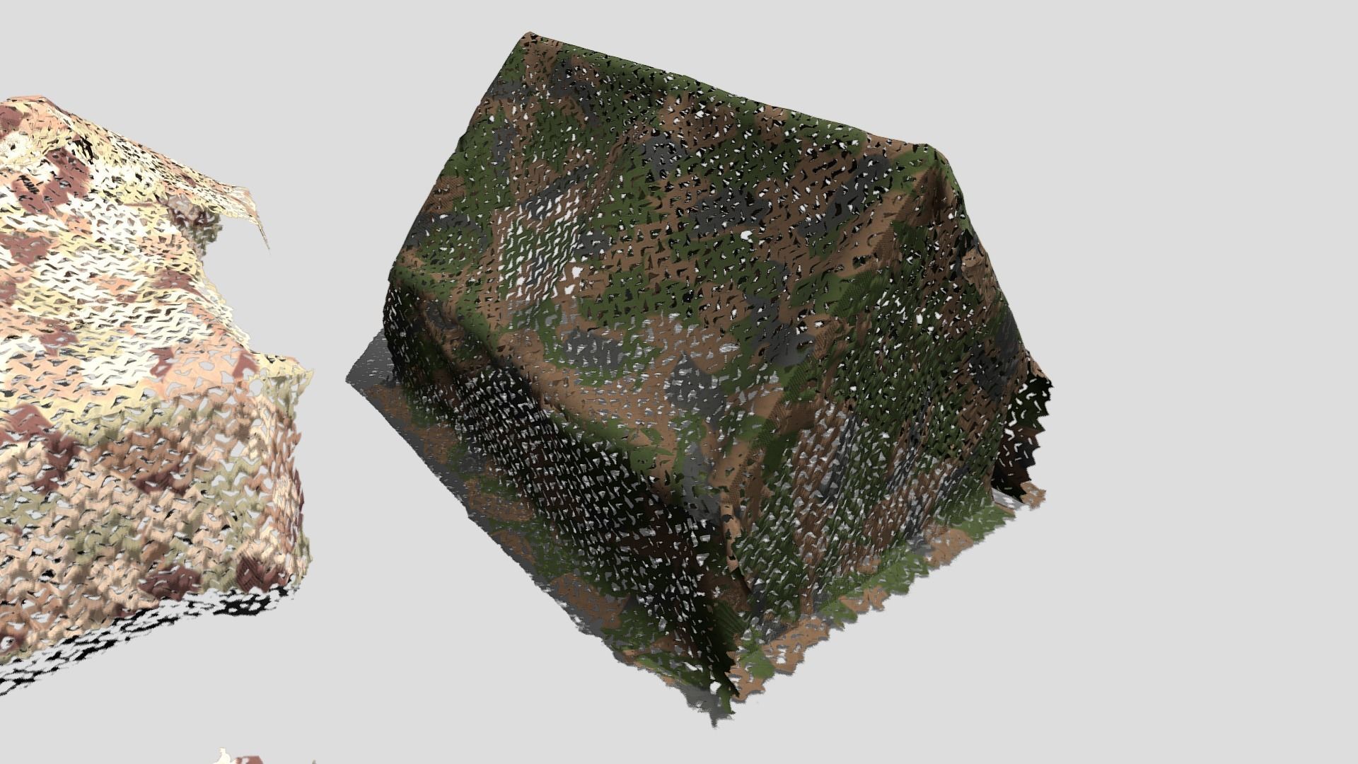 Camouflage netting Low-poly 3D model_11