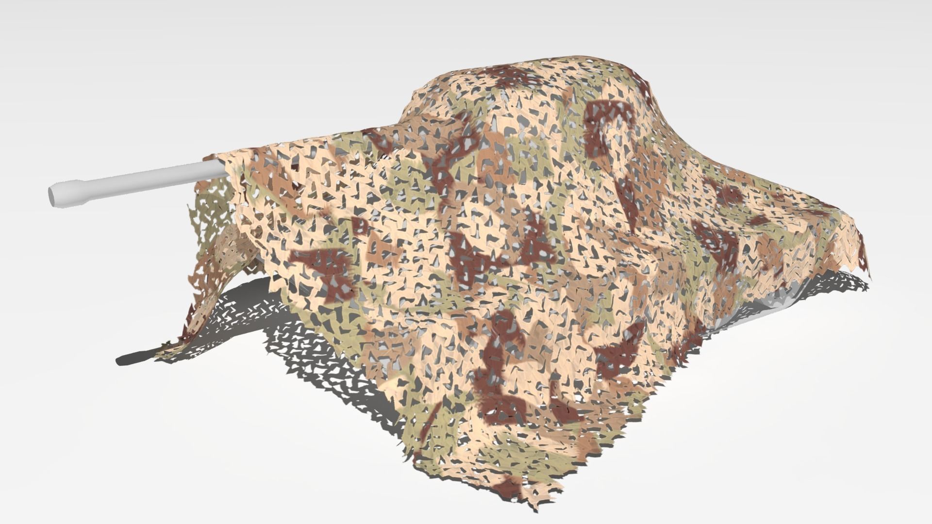 Camouflage netting Low-poly 3D model_16