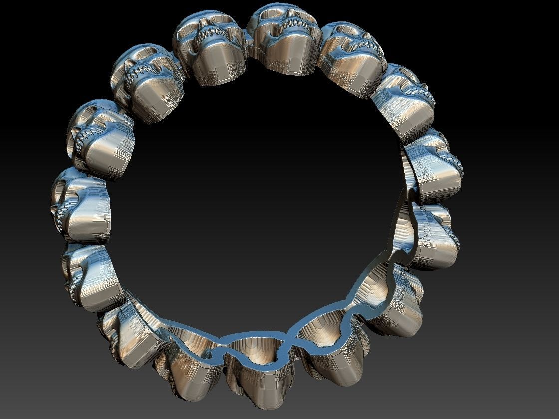 skulls ring 3D print model_17