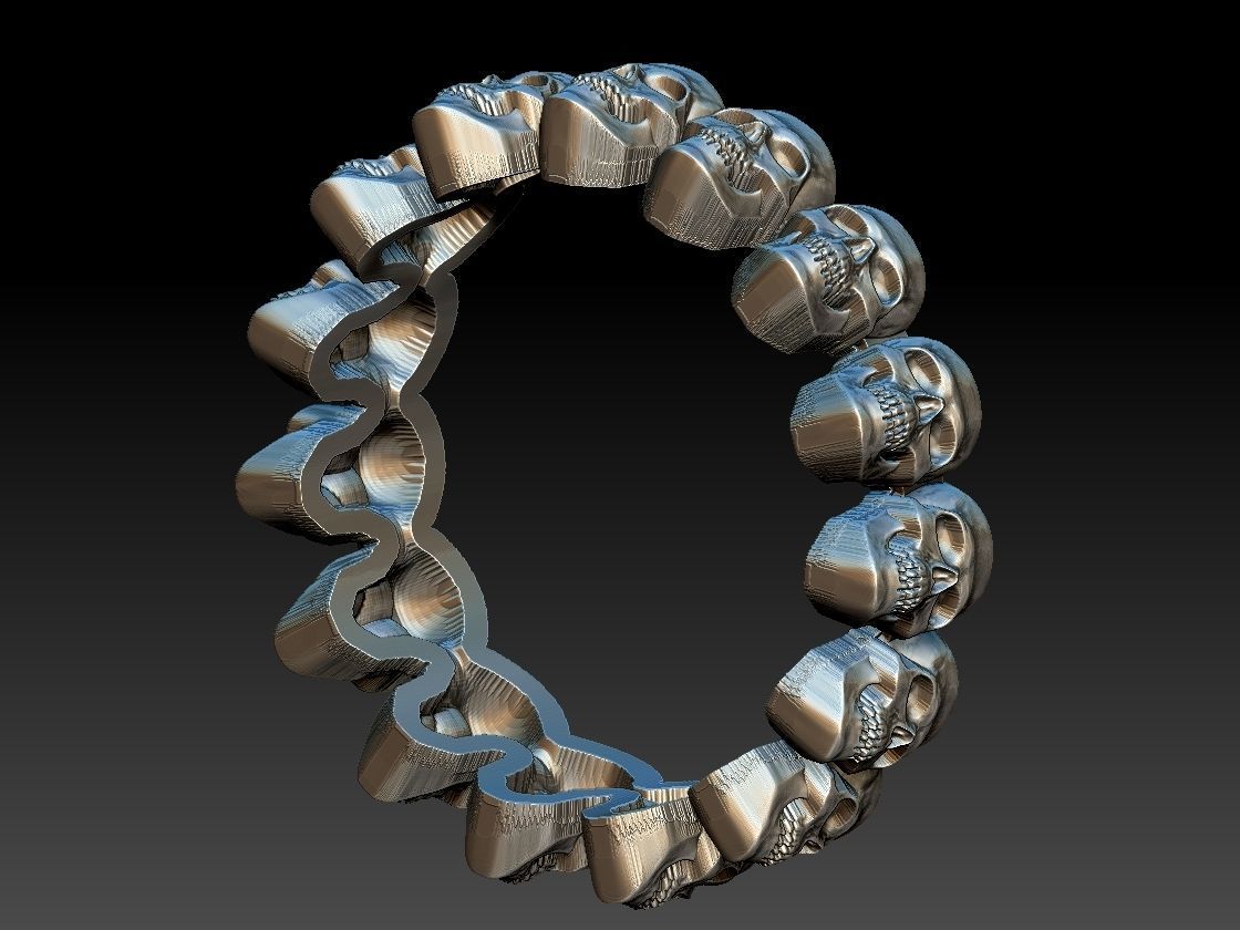 skulls ring 3D print model_19