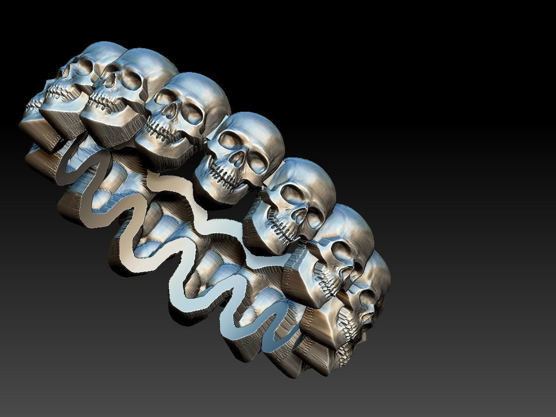 skulls ring 3D print model_6