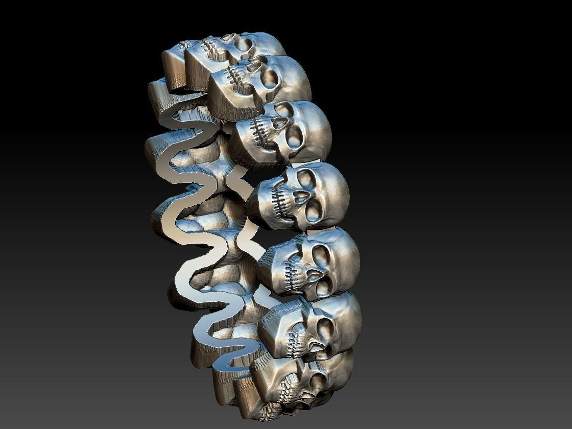 skulls ring 3D print model_20