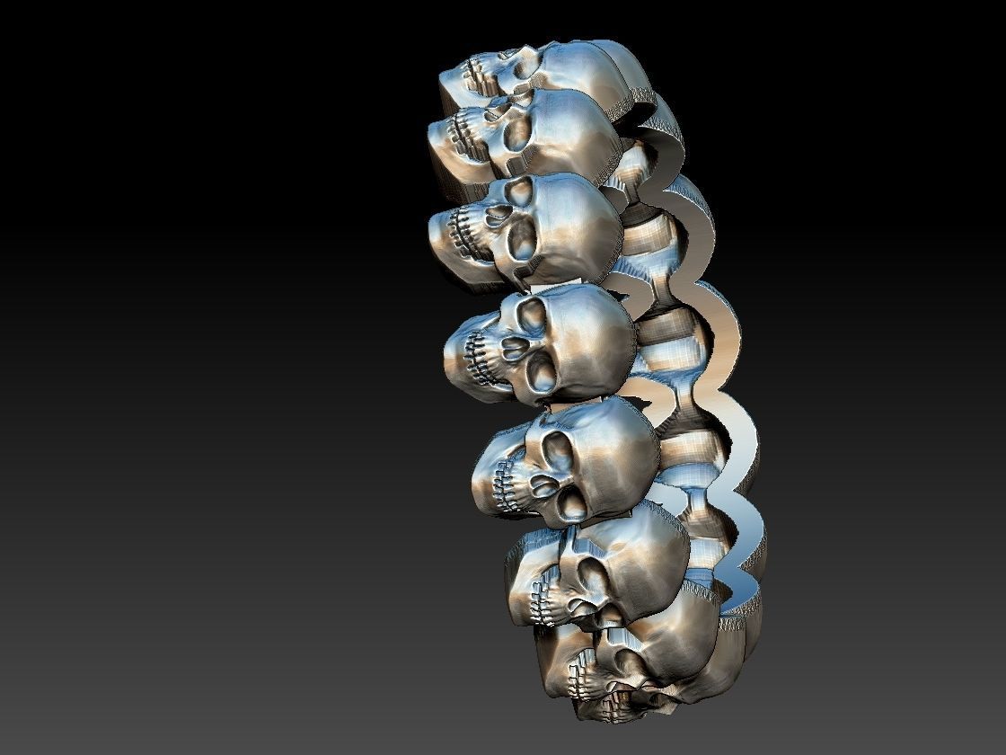 skulls ring 3D print model_21