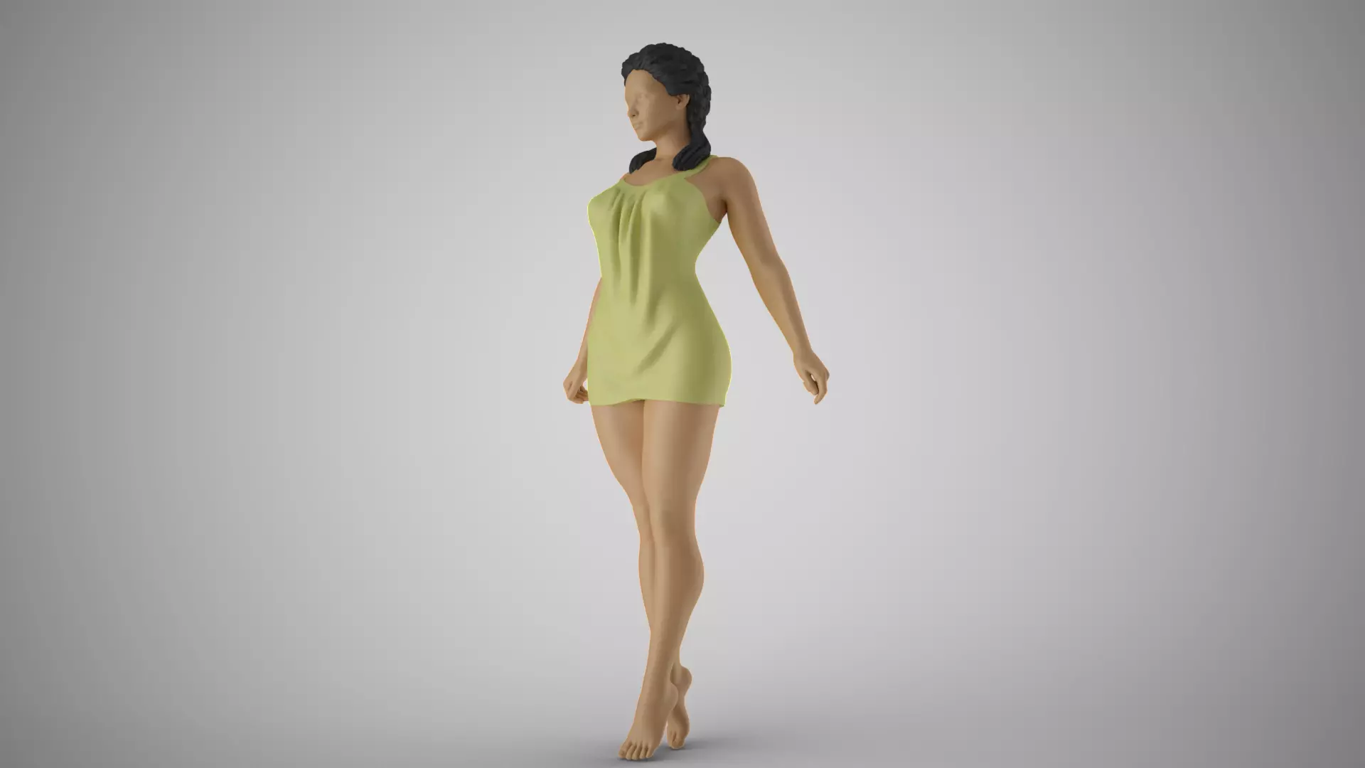 Winging Woman 3D print model