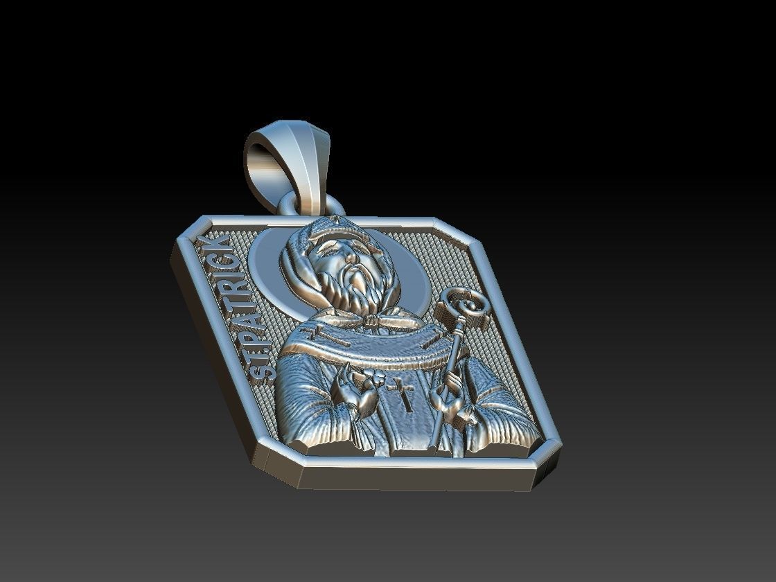 St Patrick pendant 3D print model_15