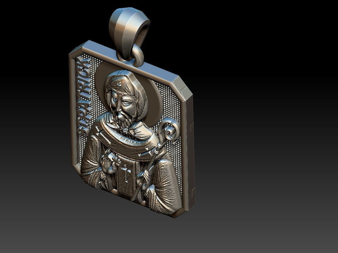 St Patrick pendant 3D print model_19