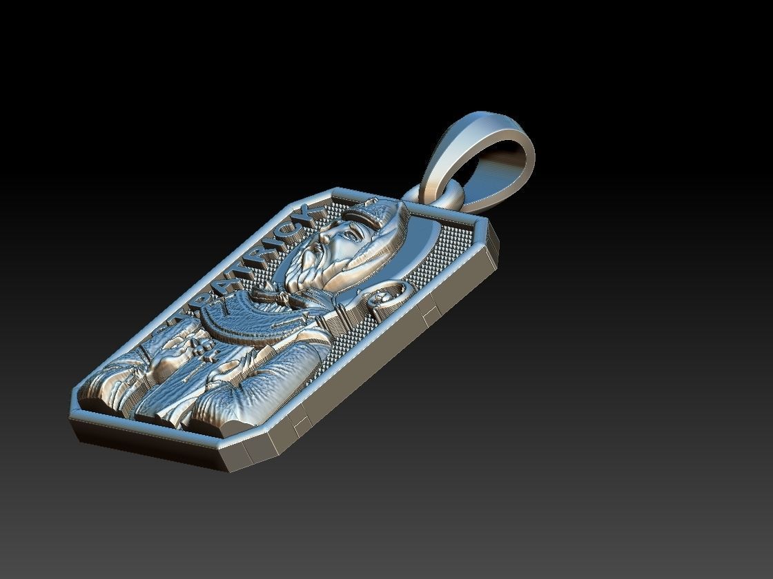 St Patrick pendant 3D print model_17