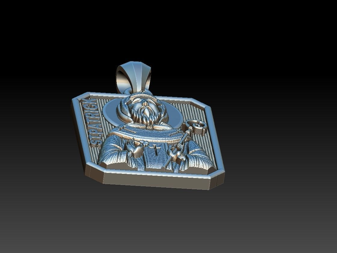 St Patrick pendant 3D print model_16