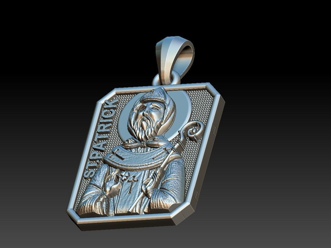 St Patrick pendant 3D print model_13