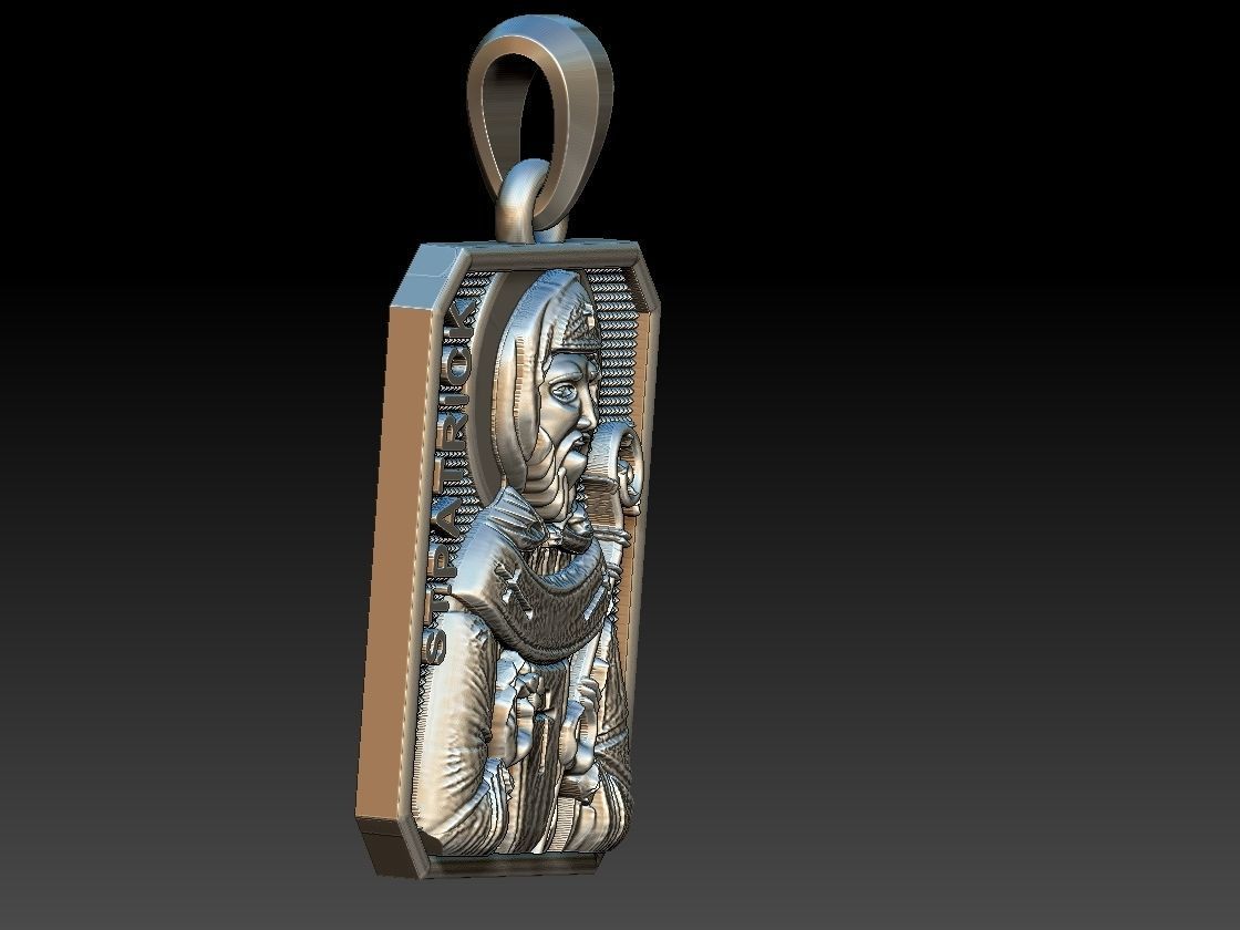 St Patrick pendant 3D print model_3