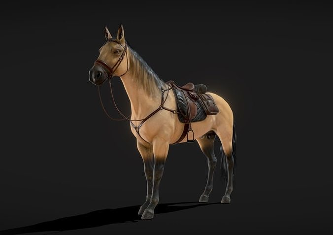 Caballo Horse Low-poly 3D model
