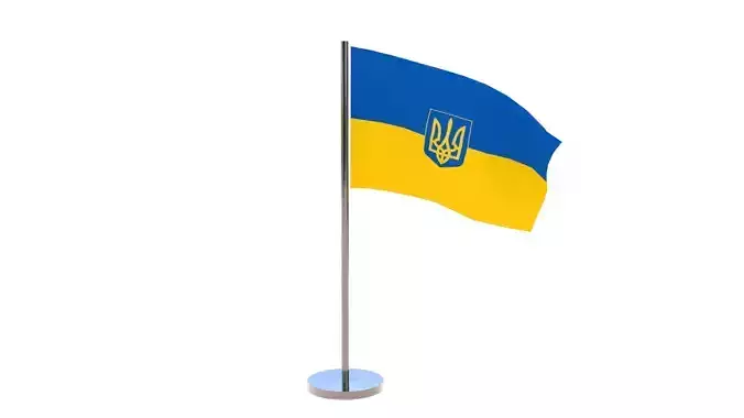  Ukraine flag Low-poly 3D model