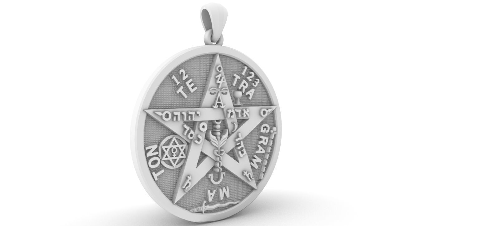 Tetragrammaton - Pentagram 3D print model_3