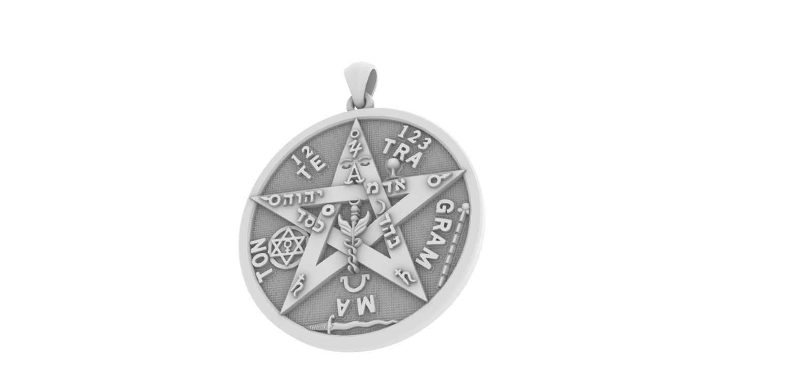 Tetragrammaton - Pentagram 3D print model_19