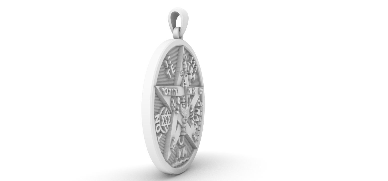 Tetragrammaton - Pentagram 3D print model_5