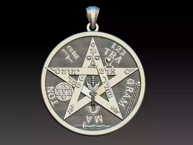 Tetragrammaton - Pentagram 3D print model