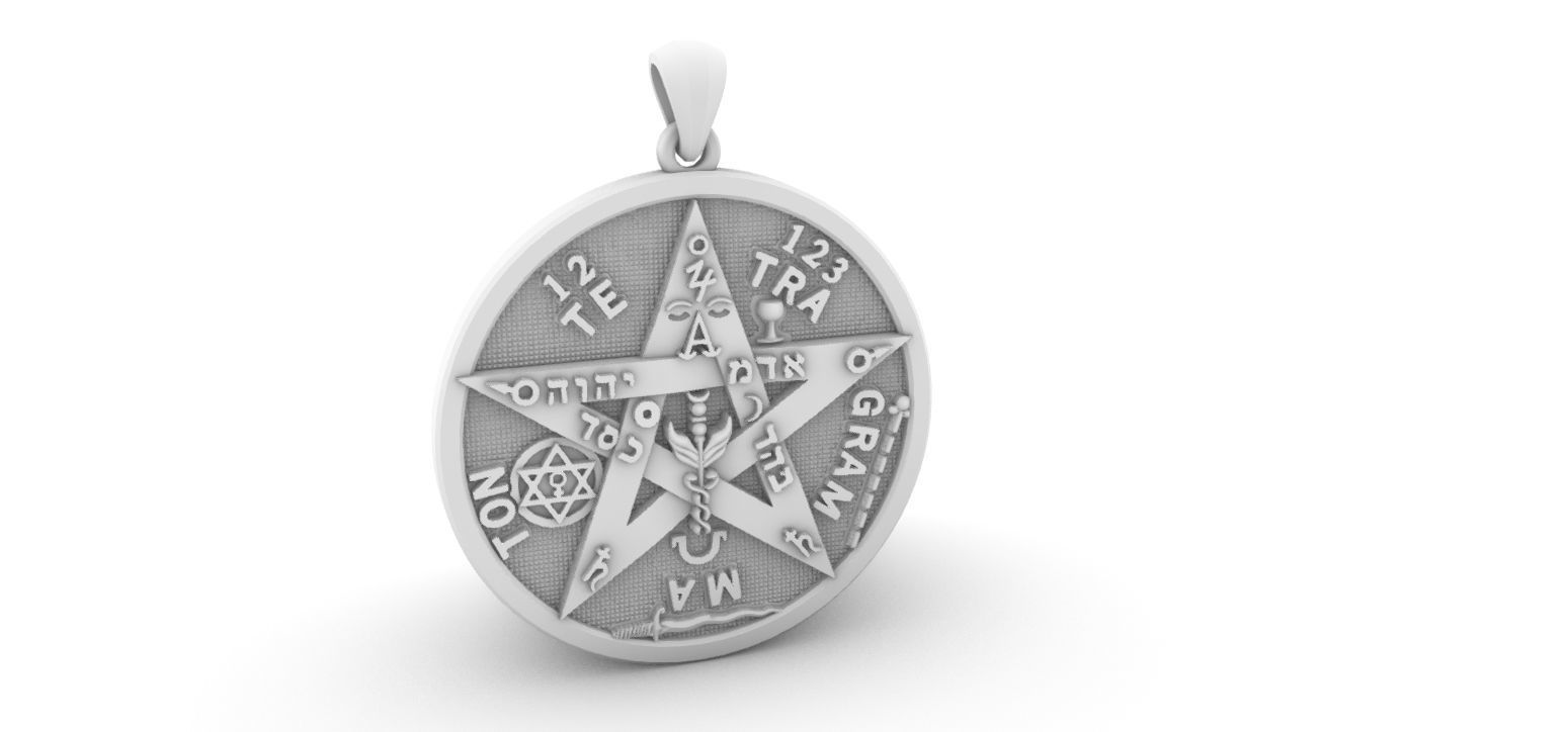 Tetragrammaton - Pentagram 3D print model_28