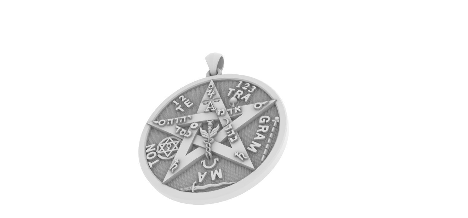 Tetragrammaton - Pentagram 3D print model_31