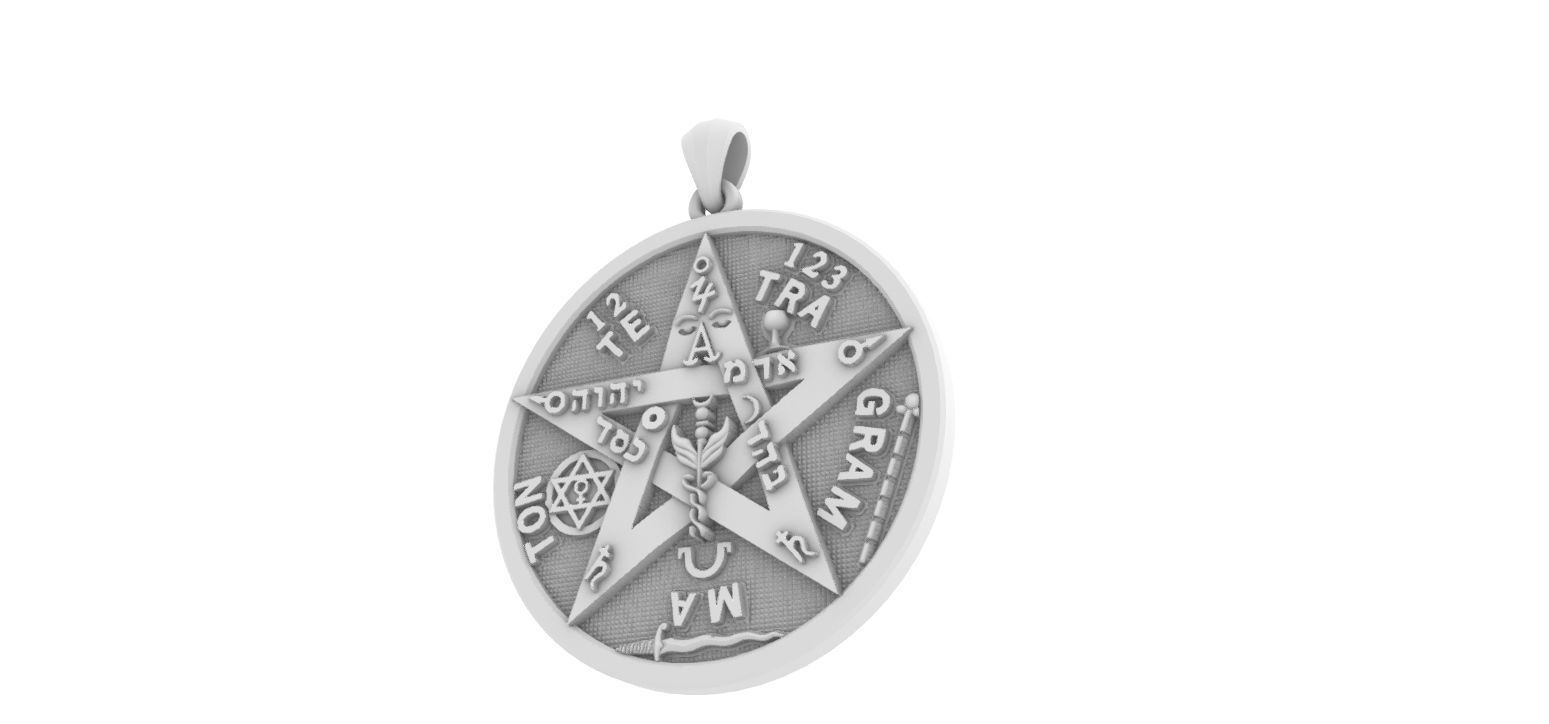Tetragrammaton - Pentagram 3D print model_30
