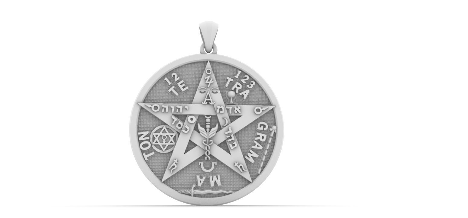 Tetragrammaton - Pentagram 3D print model_29