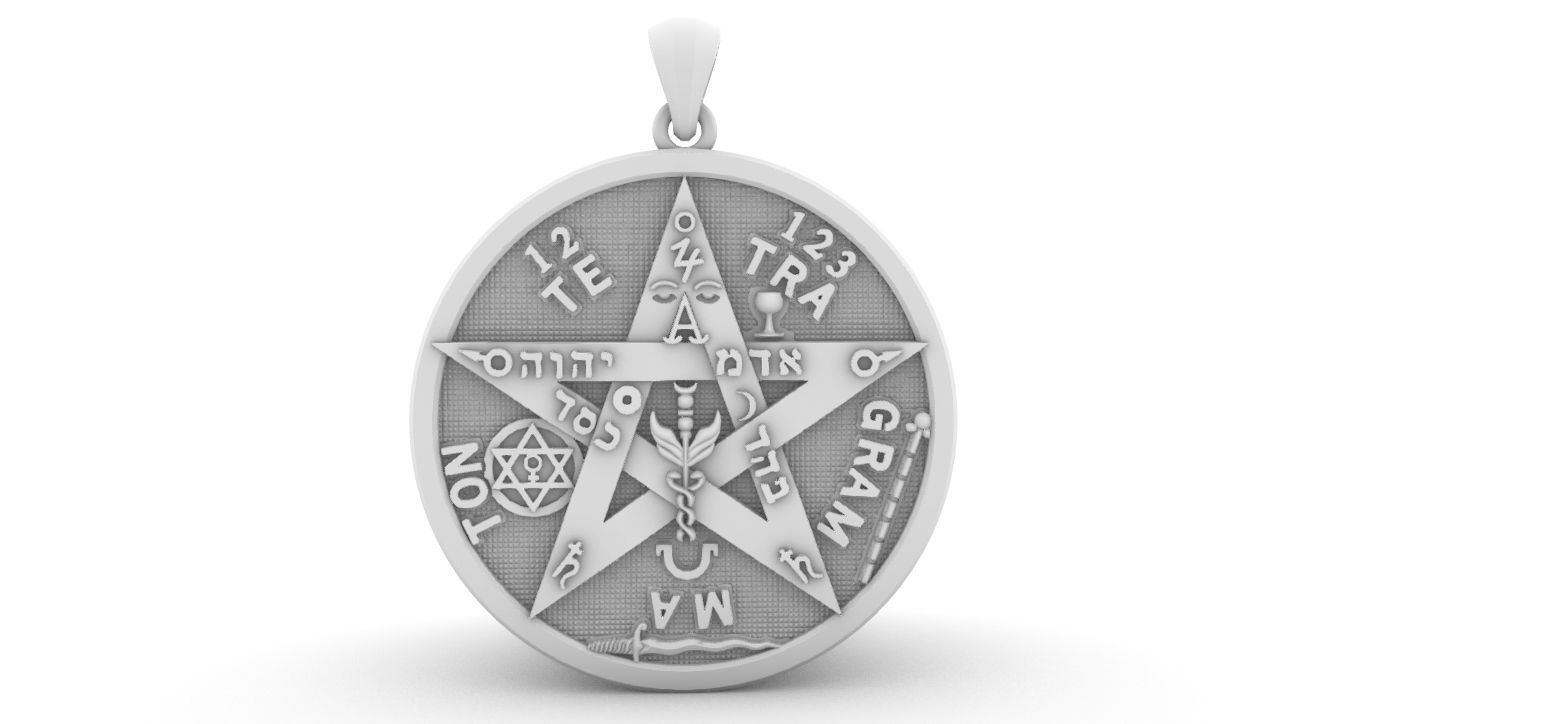 Tetragrammaton - Pentagram 3D print model_1