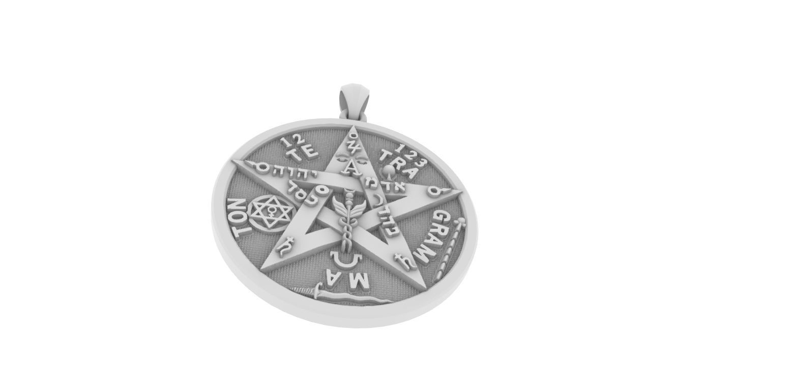 Tetragrammaton - Pentagram 3D print model_20