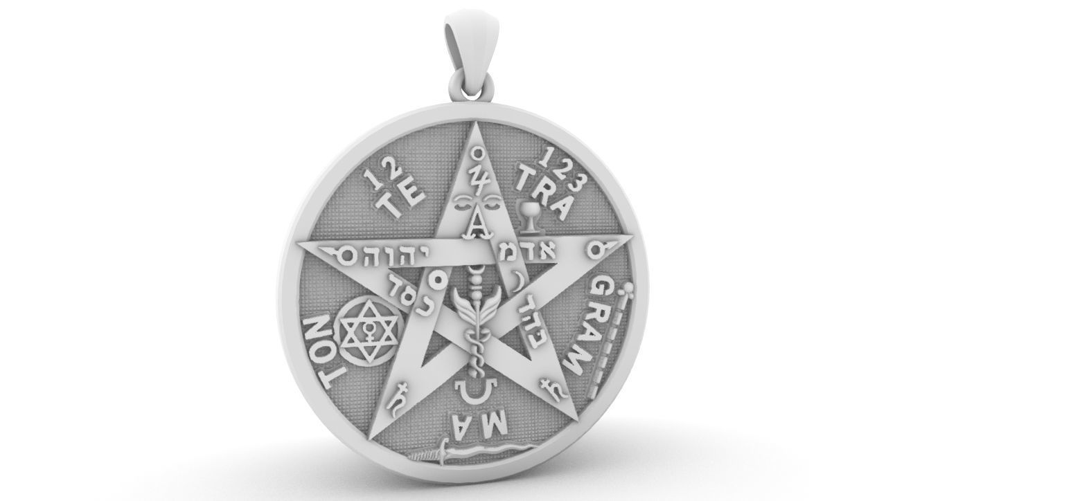 Tetragrammaton - Pentagram 3D print model_2