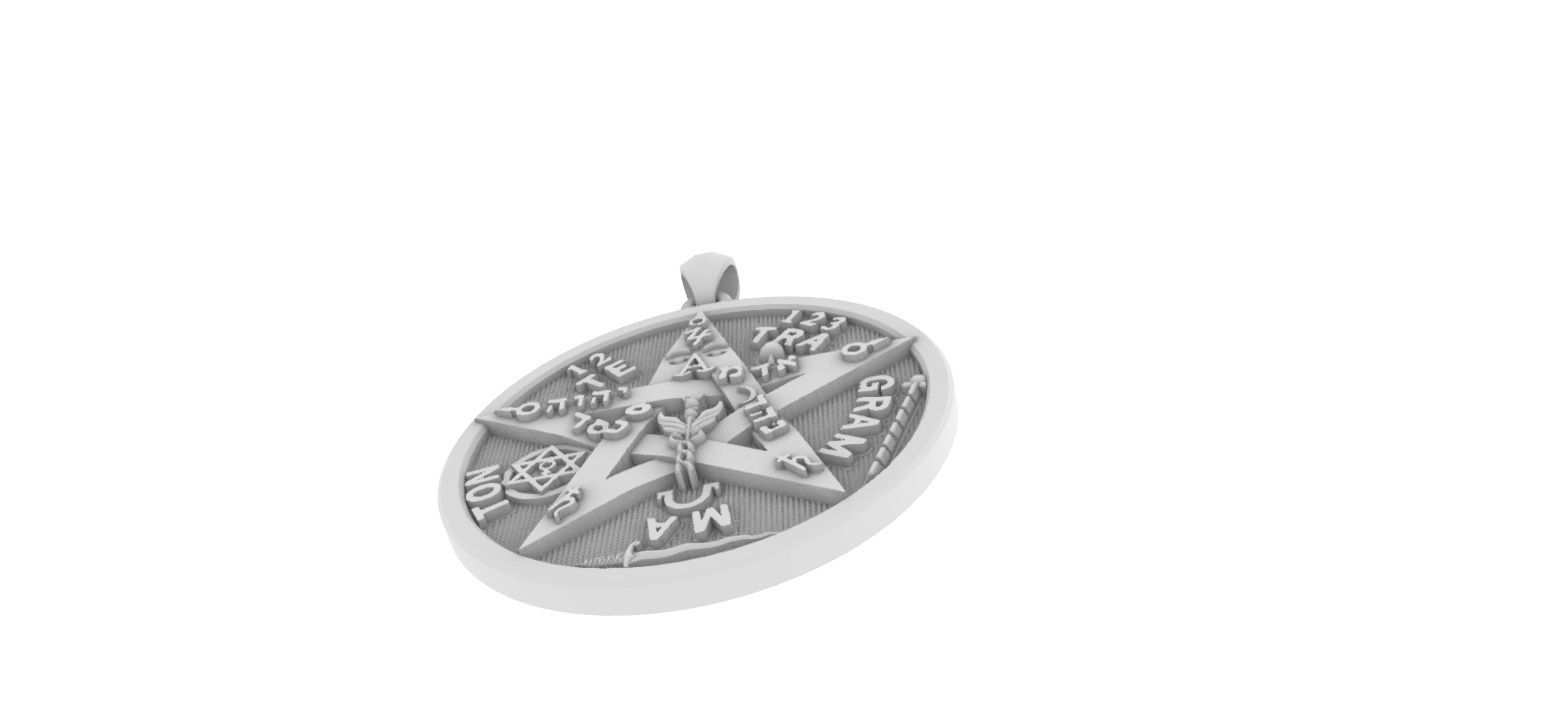 Tetragrammaton - Pentagram 3D print model_22