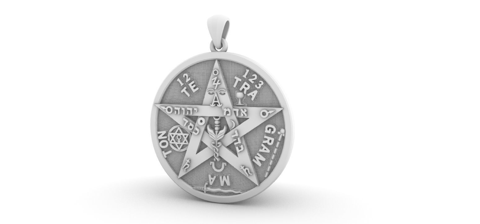 Tetragrammaton - Pentagram 3D print model_18