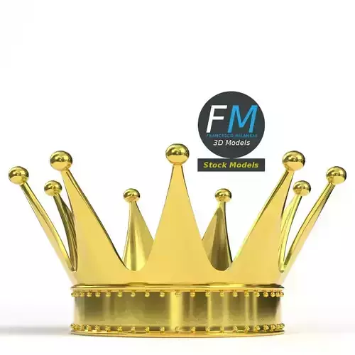Gold crown 5 3D model