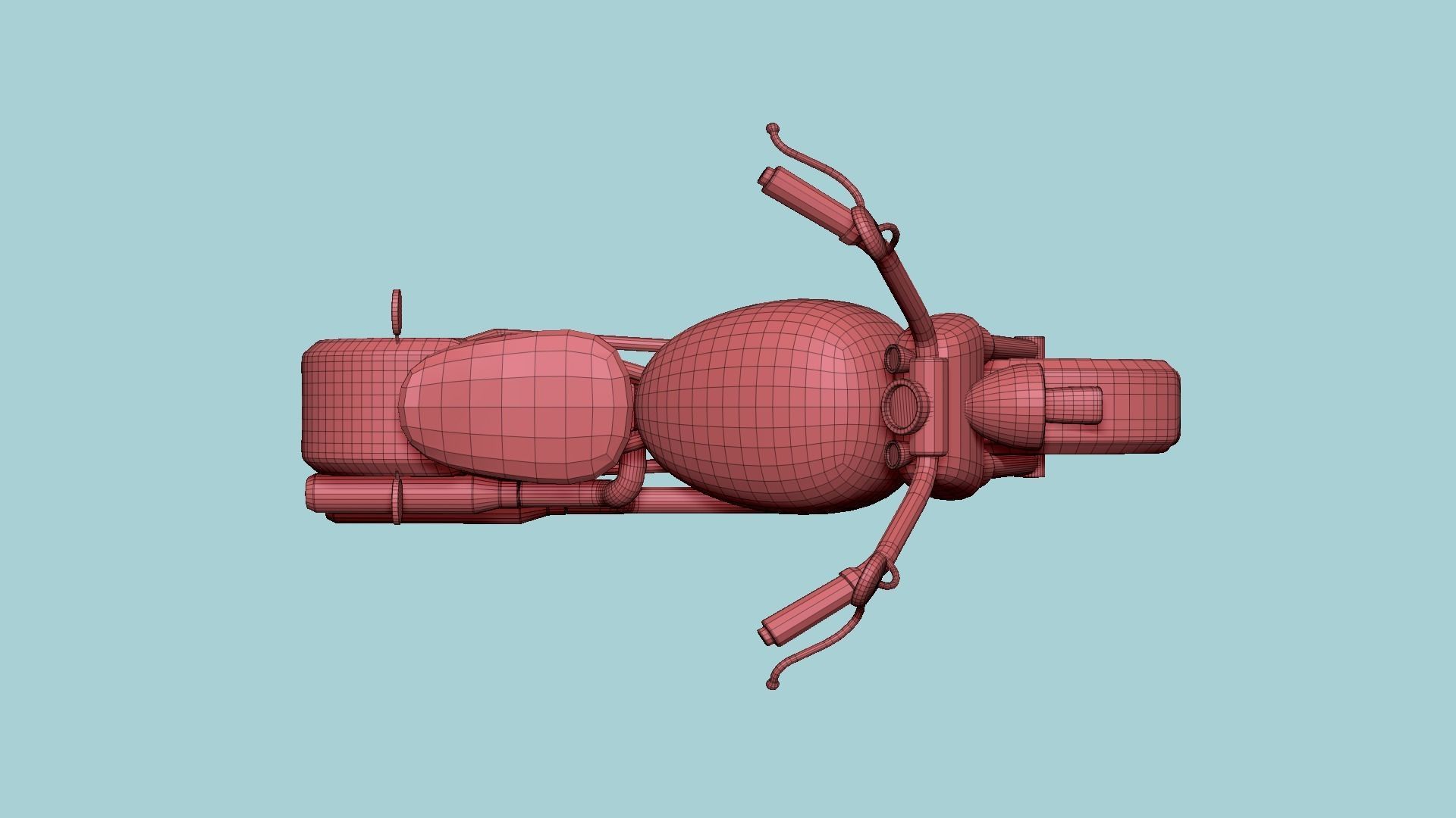 Motorcycle Cartoon A20 Rust Dirt - Custom Vehicle Design Low-poly 3D model_19