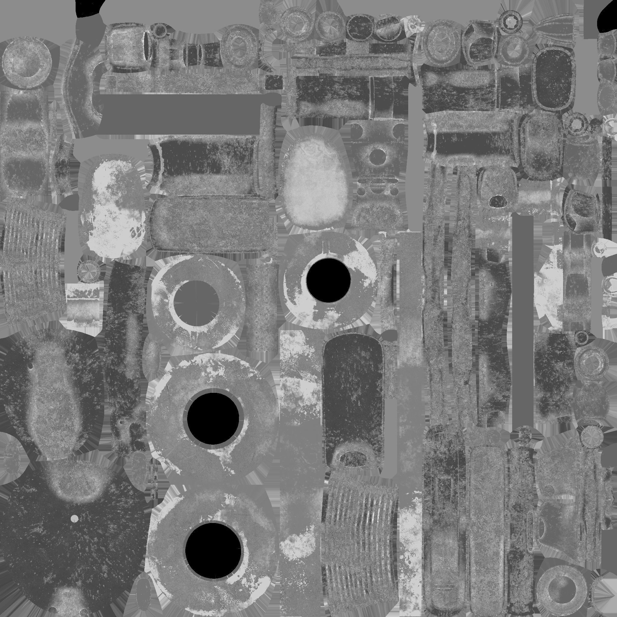 Motorcycle Cartoon A20 Rust Dirt - Custom Vehicle Design Low-poly 3D model_27