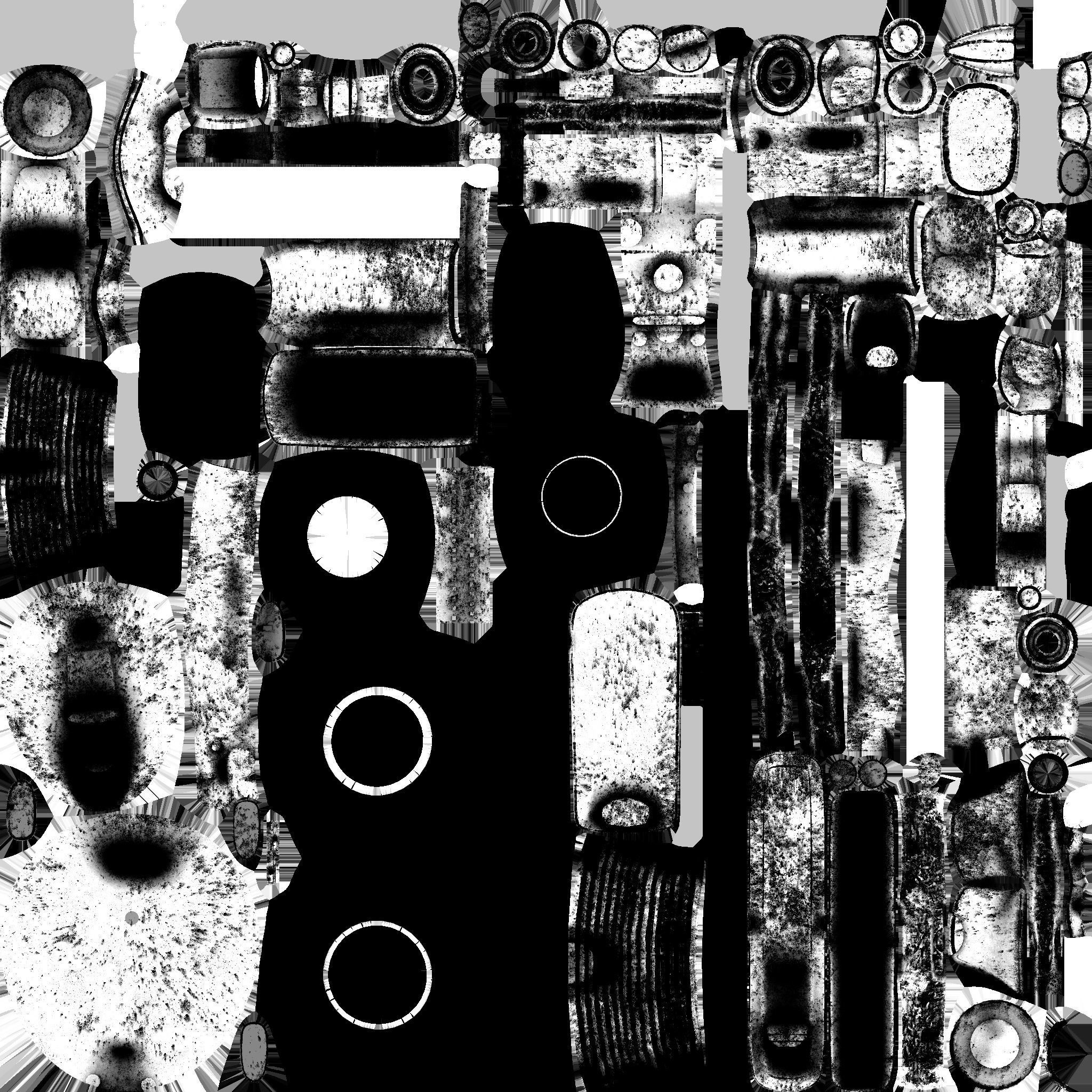 Motorcycle Cartoon A20 Rust Dirt - Custom Vehicle Design Low-poly 3D model_25