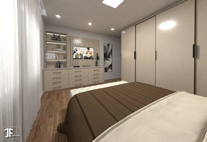 Bedroom modern design Low-poly 3D model_1