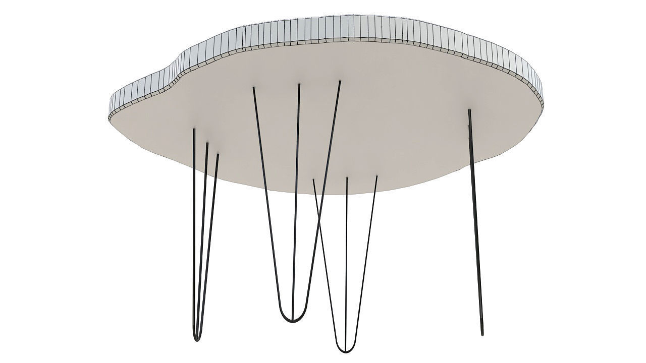 Rustic wooden side table 3D model_9