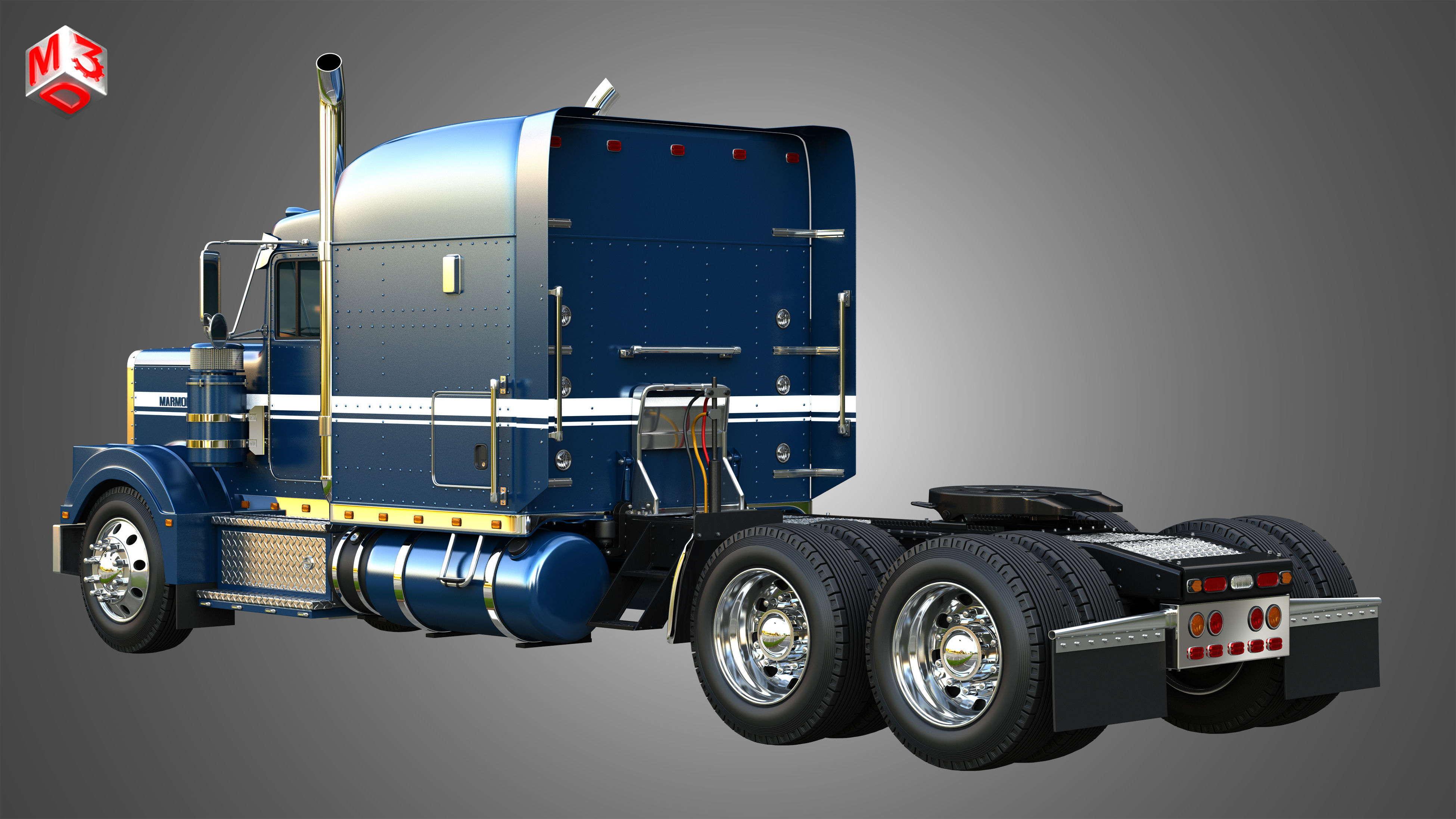 57P Semi Trucks - Modified Version  2 in 1 3D Model Collection_8