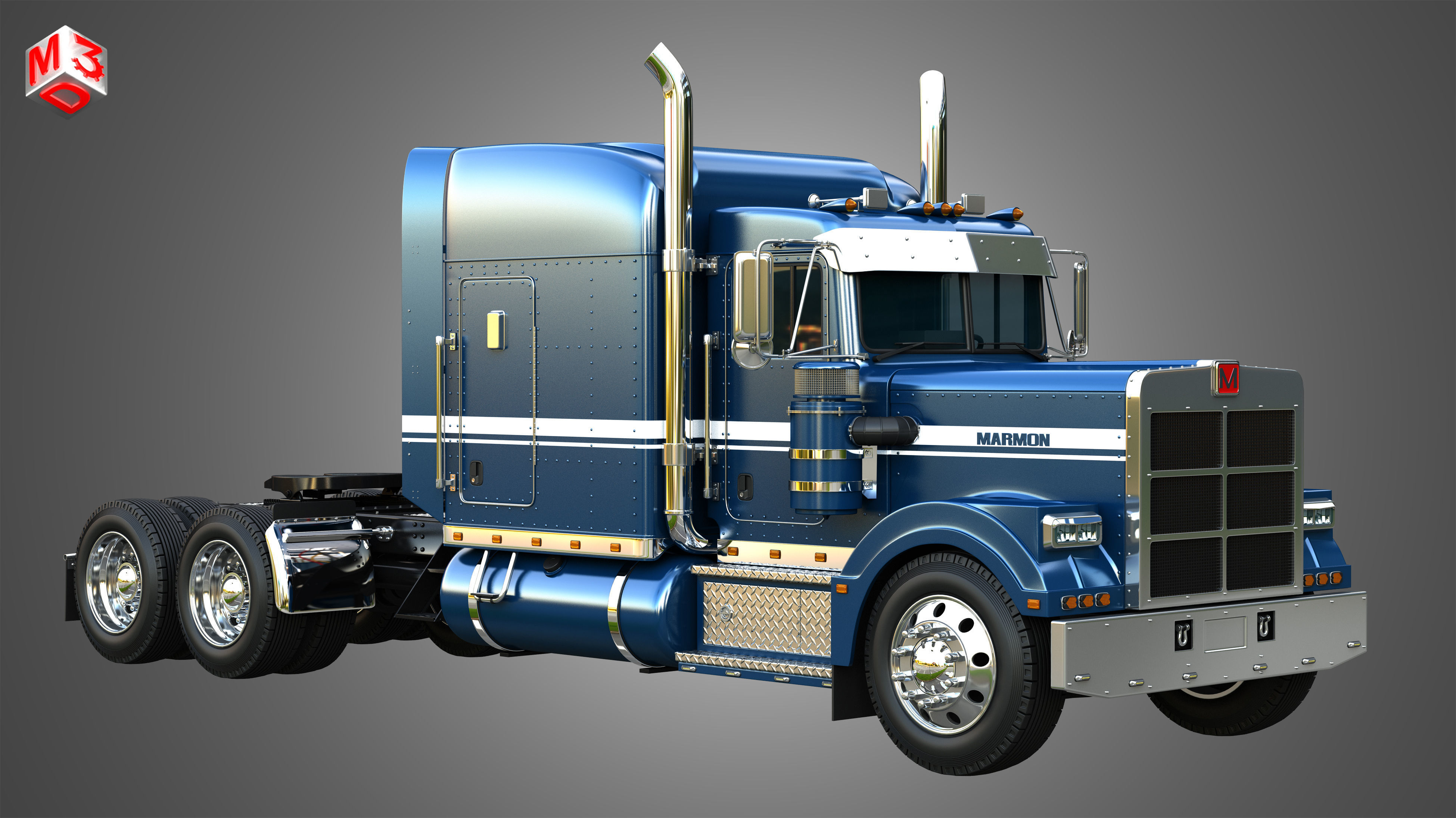 57P Semi Trucks - Modified Version  2 in 1 3D Model Collection_6