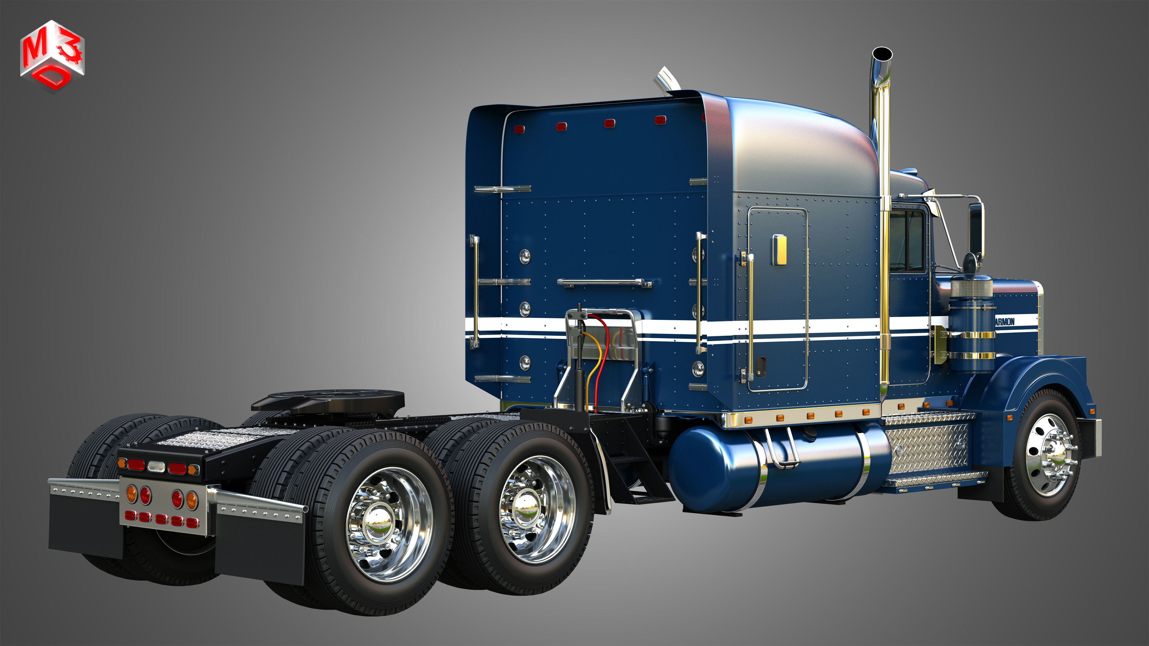 57P Semi Trucks - Modified Version  2 in 1 3D Model Collection_4