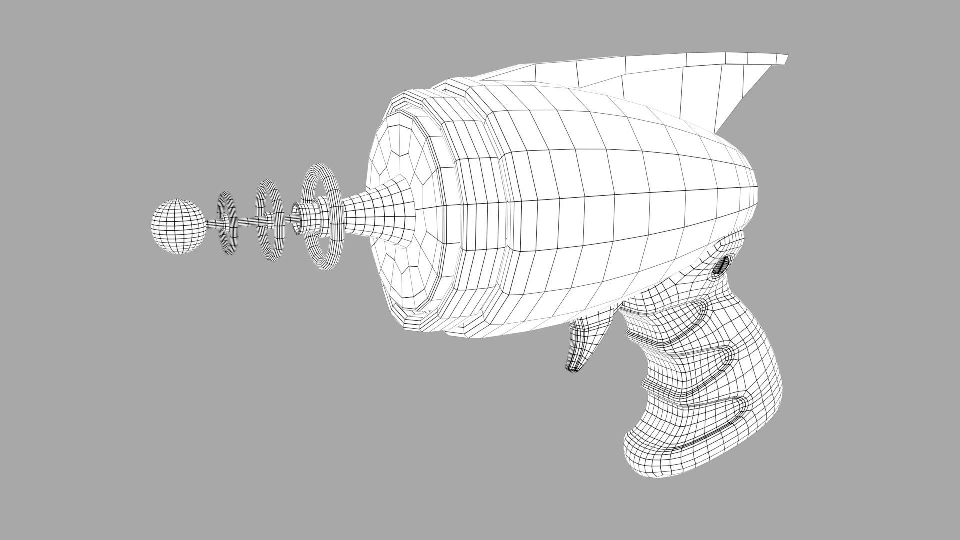 Futurist Raygun 3D model_4