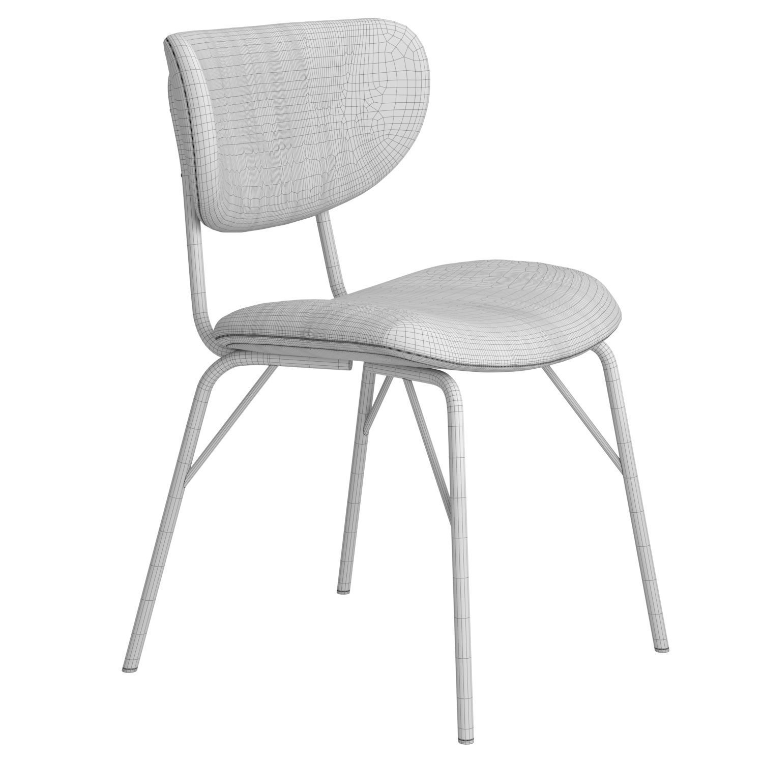 Cocoon Open Back Chair Easyline 3D model_7
