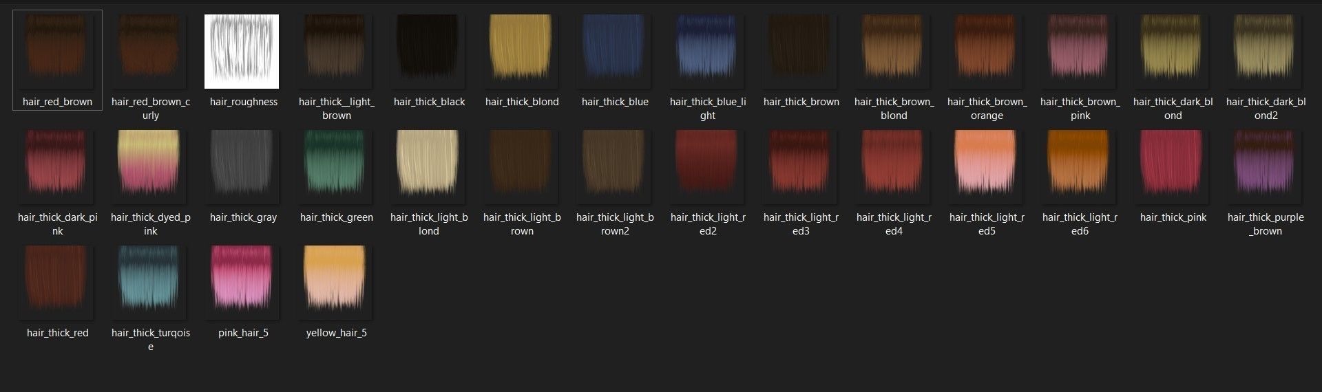 Hairstyles collection hair mannequins Low-poly 3D model_11