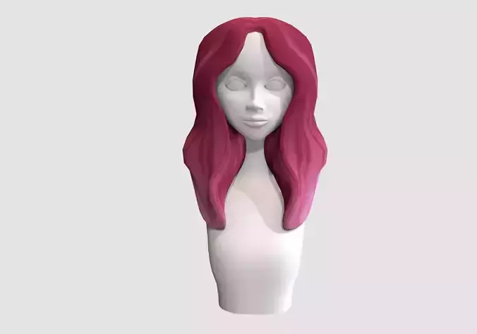 pink wavy hairstyle 