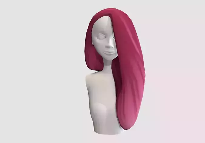 long pink hairstyle 