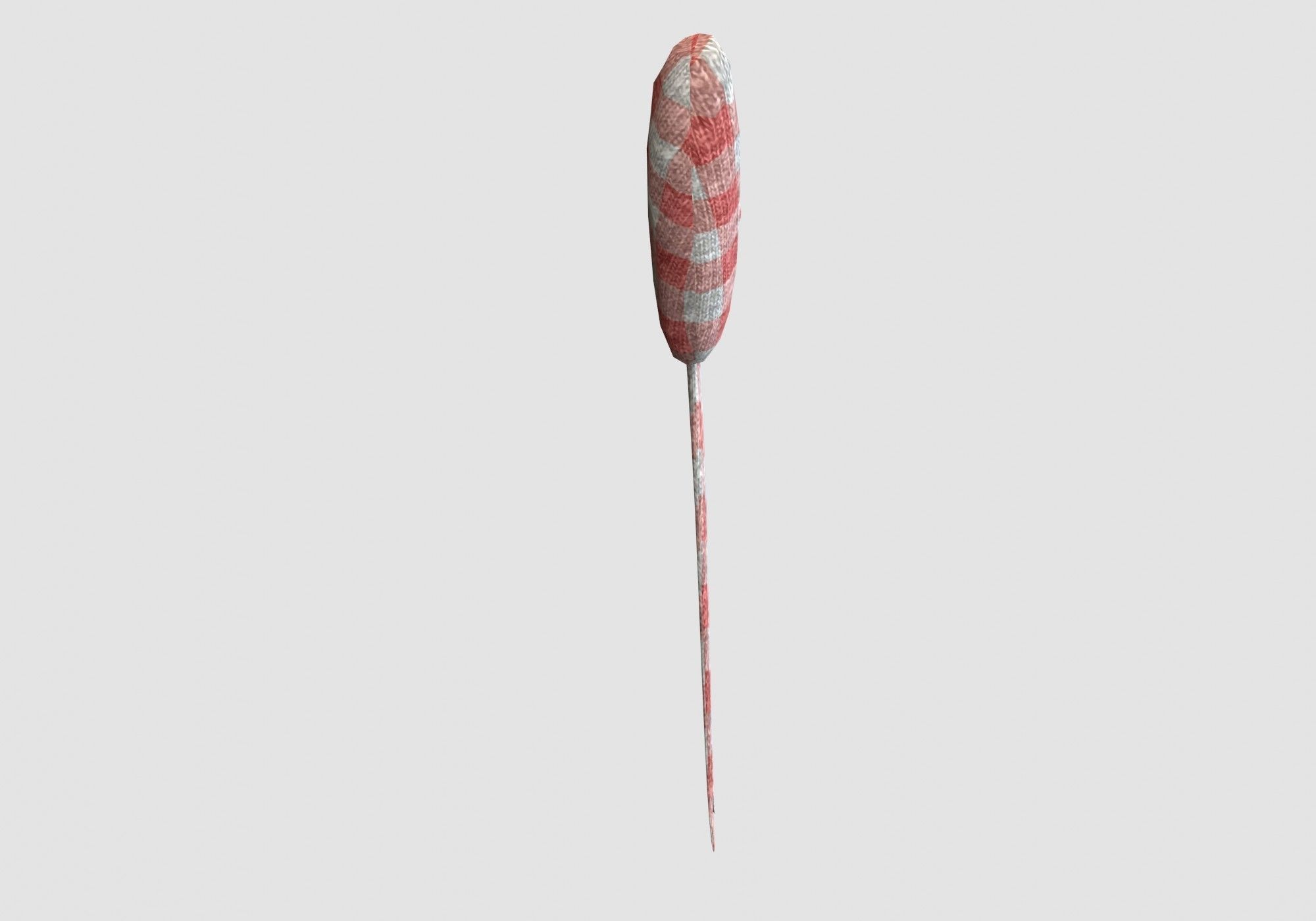 checkered red ribbon 3D model_2