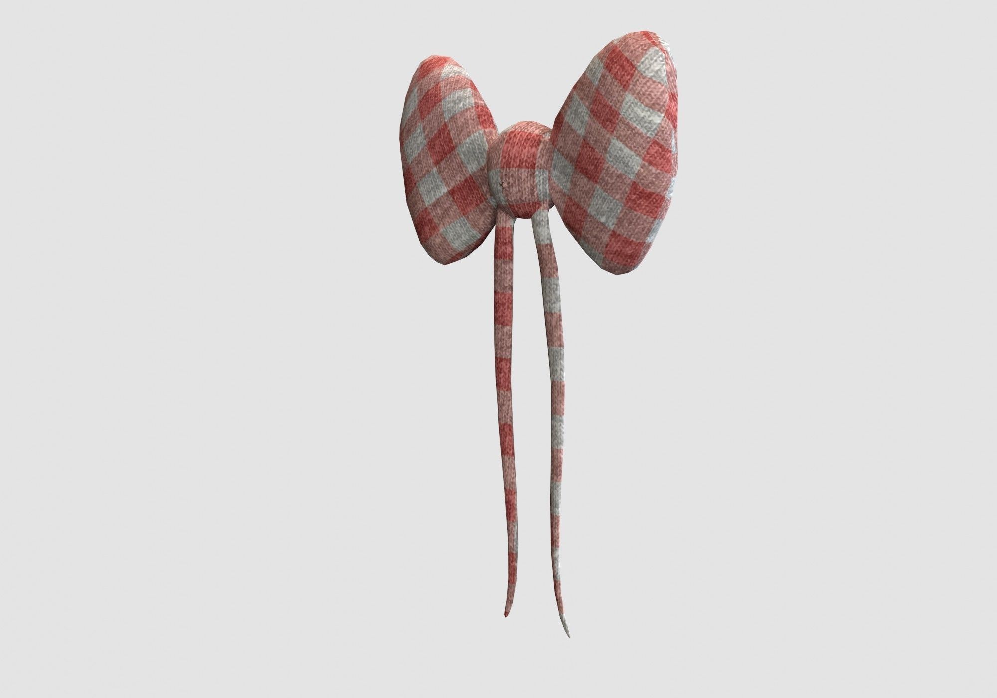 checkered red ribbon 3D model_3