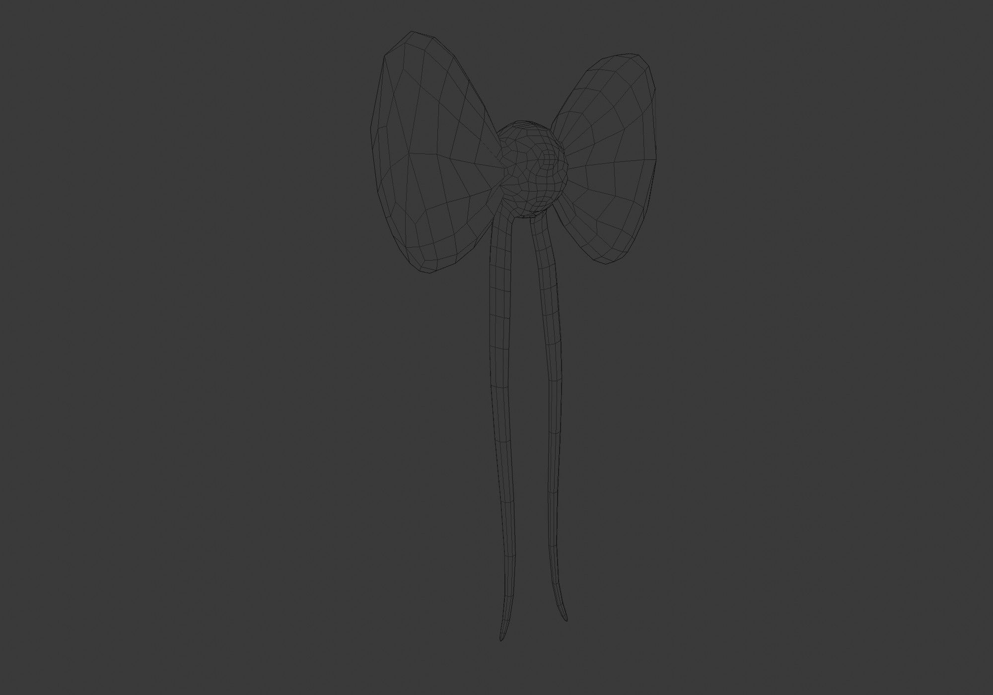 checkered red ribbon 3D model_6