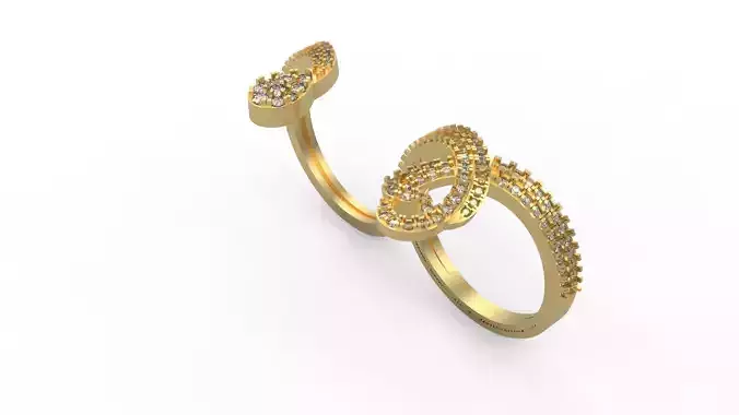 Double Finger Ring 03