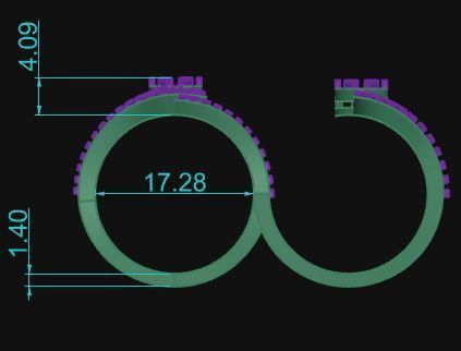 Double Finger Ring 05 3D print model_6